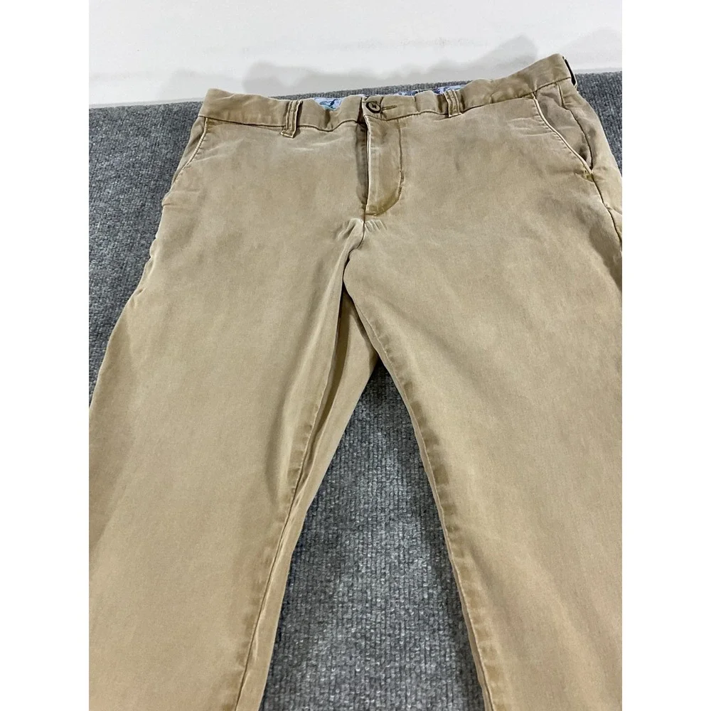 Tommy Bahama Men's Chino Pants 35x34 Khaki Tan Straight Leg Stretch Island Zone